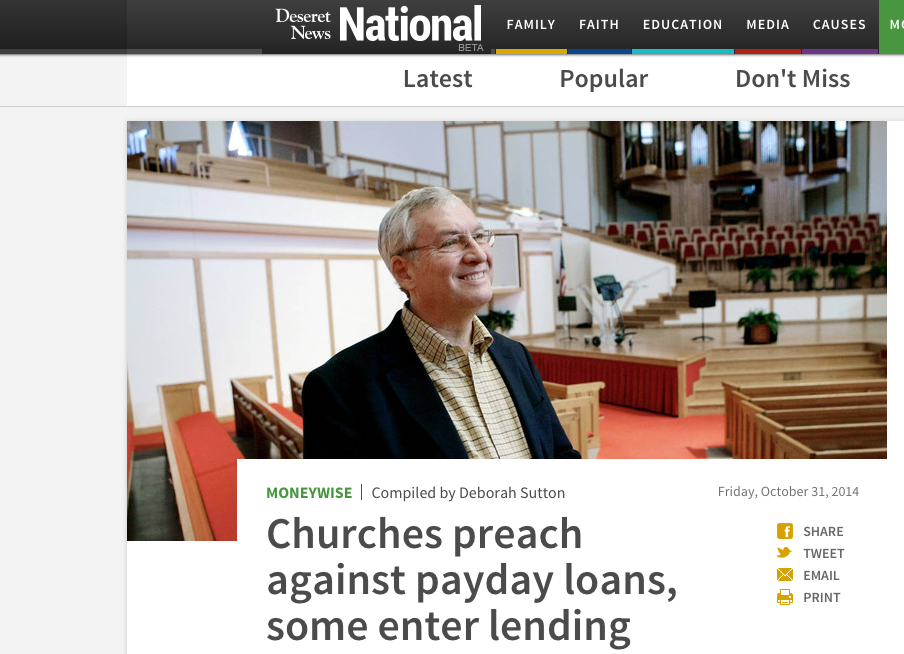 Churches preach against payday loans, some enter lending business